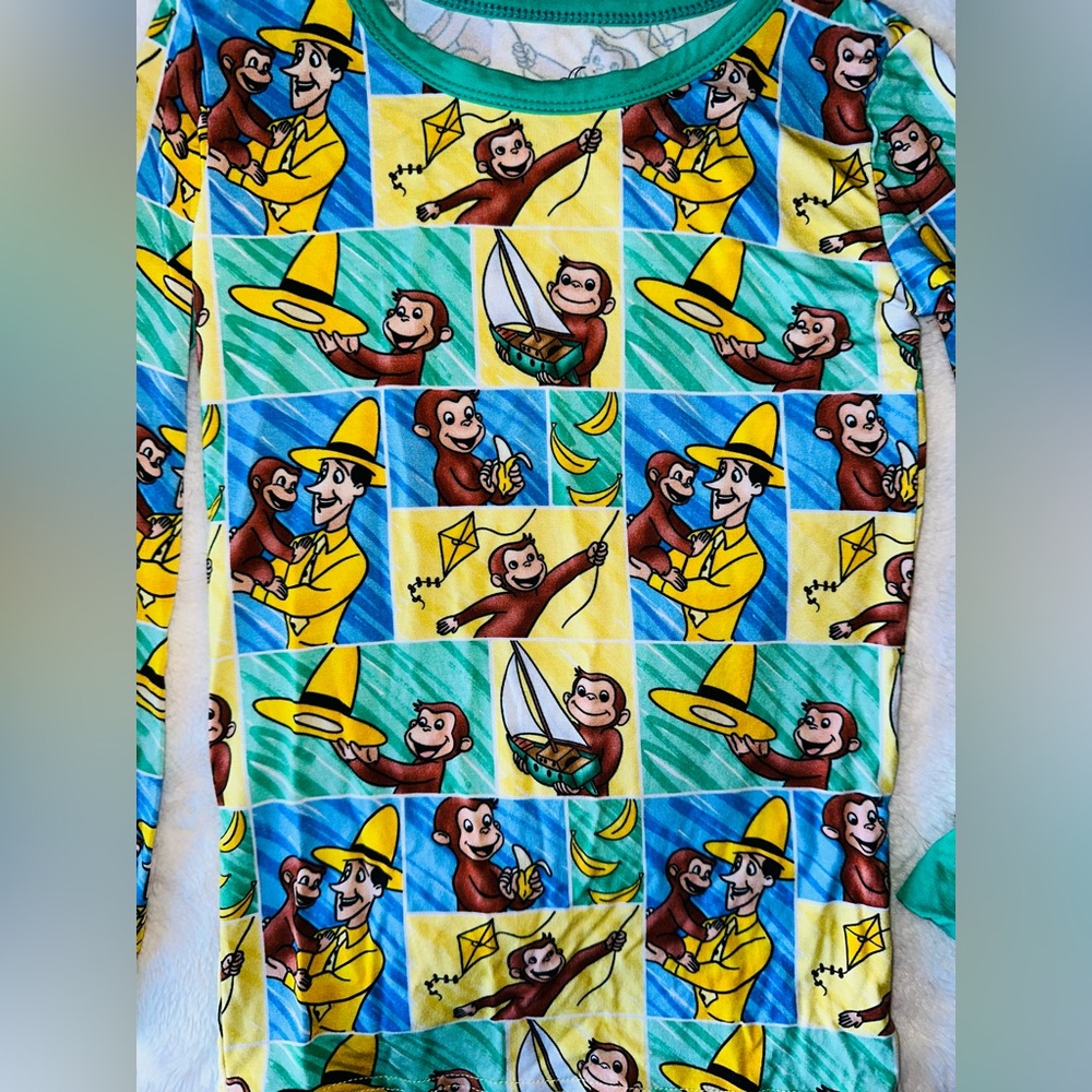Curious George Bamboo Pj Set - Picture 3 of 4
